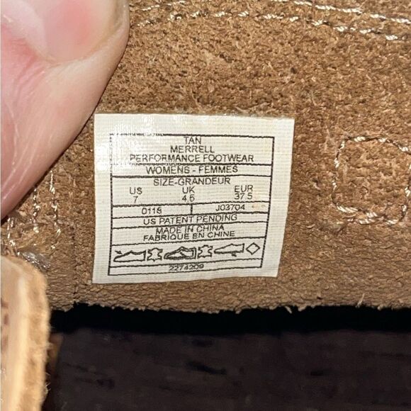 Merrell Tan All Around Town Suede Mules Slip-on Air Performance Size 7 - Picture 9 of 9